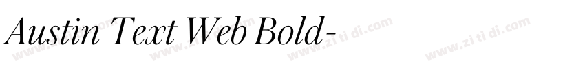 Austin Text Web Bold字体转换